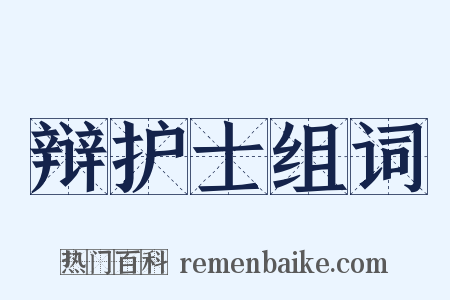 辩护士组词是什么意思的图片